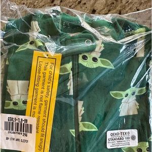 Hanna Andersson Green Baby Yoda Pajamas/Sleeper. Size 18-24 Months.